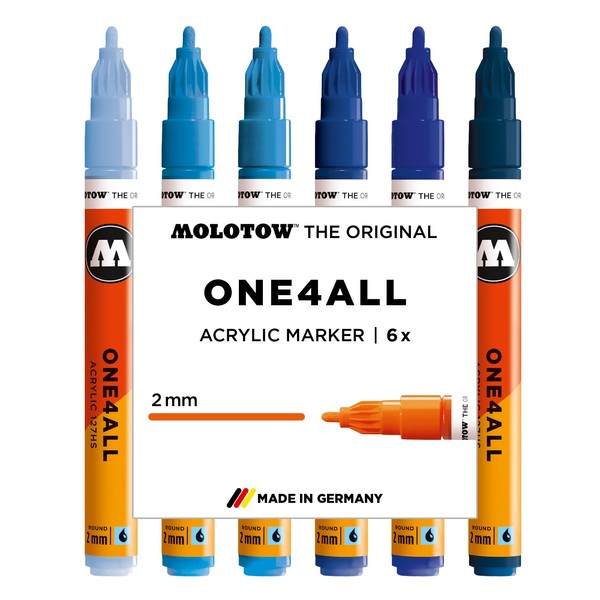 Molotow Molotow One4All 127HS Acryl Marker Blue Set (2,0 mm