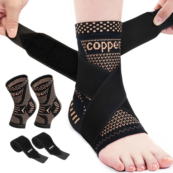 LONGLIV 1 Par Tobillera Unisex, Tobillera Deportiva de Compresión, Tobillera