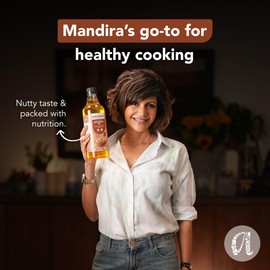 Anveshan Wood Pressed Groundnut Oil | Cold Pressed | Virgin & Unrefined Peanut Oil | 100% Natural & Pure Cooking Oil | Non-GMO | 1L Plastic Bottle (33 fl oz) | Ideal For Cooking and Deep frying