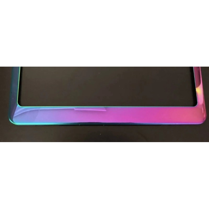 BLVD 1Pc Universal Neo Chrome Stainless Steel License Plate Frame
