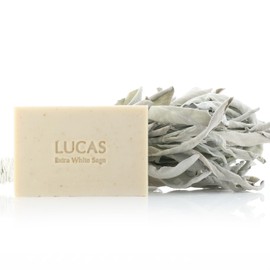 LUCAS LUCAS White Sage Whole Body Purifying Soap, 100% Naturally Derived Ingredients, California Organic White Sage Purifying Soap