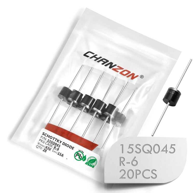 Chanzon 15SQ045 Schottky Diodes 15A 45V R-6 Axial 15 Amp