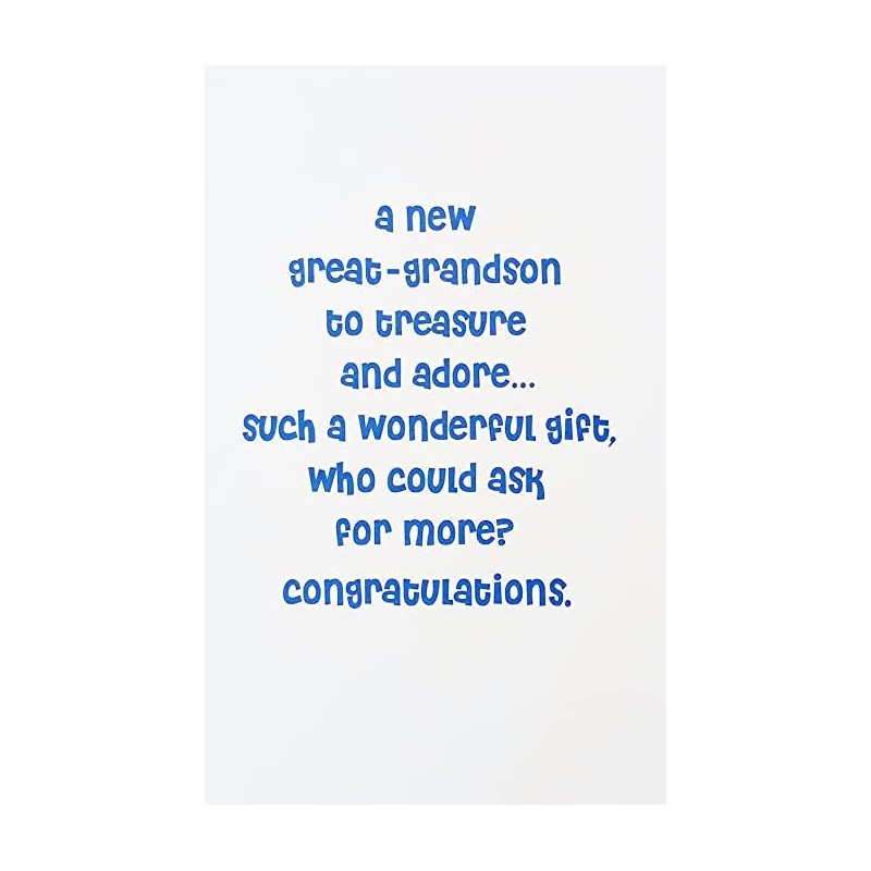 New Great Grandson Greeting Card - 89096