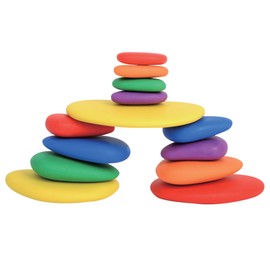 Edx Education Rainbow Pebbles - In Home Learning Toy for Early Math - Sorting and Stacking Stones