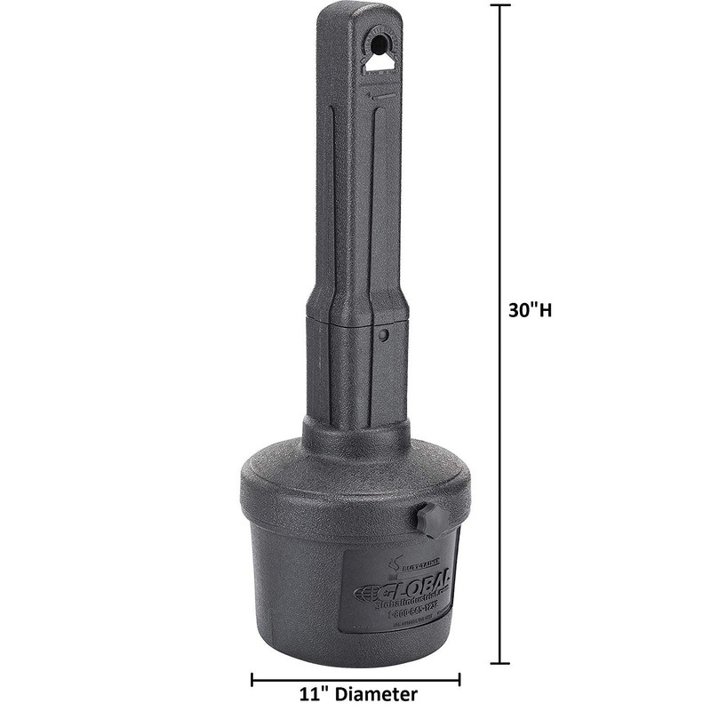 Global Industrial Free Standing Outdoor Cigarette Receptacle Ashtray with Round