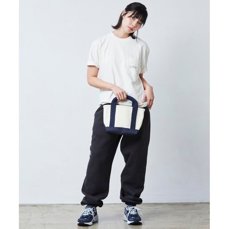 Elbeen Web Handle Tote Bag, Black