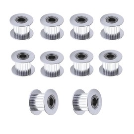 BZ 3D GT2 idler pulley, GT2 idler pulley, 20 teeth, bore 5 mm width, 10 mm, timing belt pulley, 20 teeth for Voron 2.4 and other 3D printers, 9 mm/10 mm width, GT2 timing belt, pack of 10