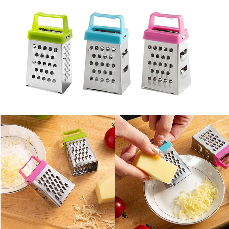 Mini Cheese Grater, 3PCS Stainless Steel Small Box Graters, Professional
