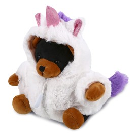 DolliBu Black Bear Unicorn Plush Stuffed Animal Toy - Super Soft BearCorn Dress Up with Removable Plush Unicorn Outfit, Cute Fantasy Wildlife Gift with Name Personalization - 6.5 Inches