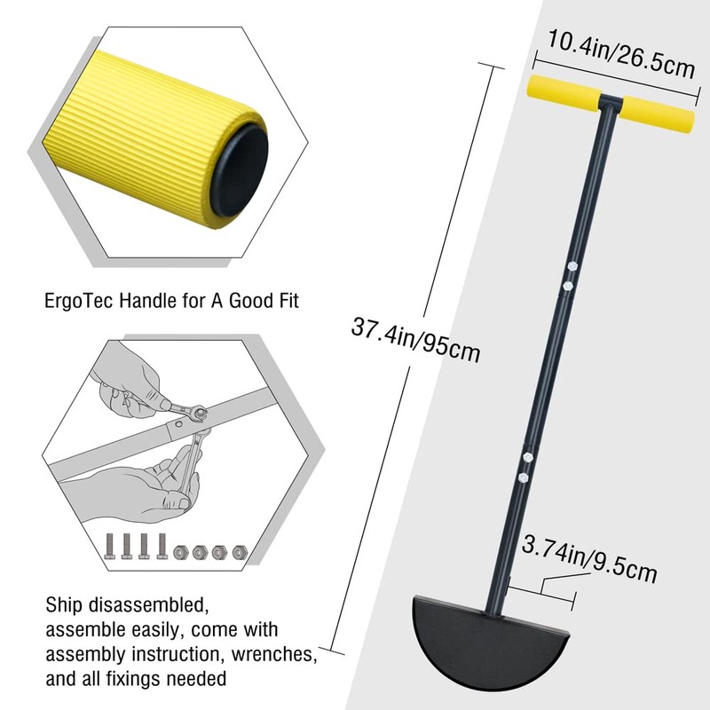 Colwelt Half Moon Edger Lawn Tool, Lawn Edgers with Soft