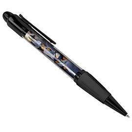 DV DESIGN Emperor Penguin Flock Art Cover Black Ballpoint Pen - Arctic Animal Print #14635