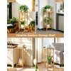 Ufine Bamboo 2-Tier Square Plant Stand, 30 Inch Tall Plant