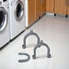 2Pcs Gray Plastic U-Shape Washing Machine Drain Hose Holder -