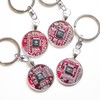 Recycled circuit board keychain, round (red)
