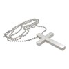 Touch Jewellery 925 Sterling Silver Solid Cross with Ball Chain
