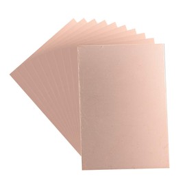 sourcing map Double-Sided Copper-Clad Laminate PCB Circuit Board FR4 100 x 70 mm 3.94 x 2.76 Inch 1.5 mm Thickness DIY Prototype PCB Board Name Plate Pack of 10
