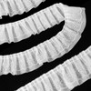 11 Yards White Double-Layer Pleated Lace Ruffle Trim for Sewing