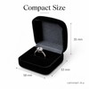 Black Velvet Ring Box – Foldable Engagement & Wedding Ring