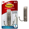 Command Large Double Bathroom Wall Hook, Damage-Free Hanging with Adhesive