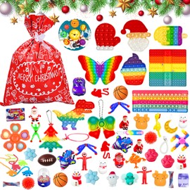 Gytera Advent Calendar 2024 for Kids, Advent Calendar Fidget Toys, Pop Set Bubble Toys Anti-Stress Toys, 24-Day Christmas Countdown Calendar Sensory Fidget Toys Set, for Boys and Girls