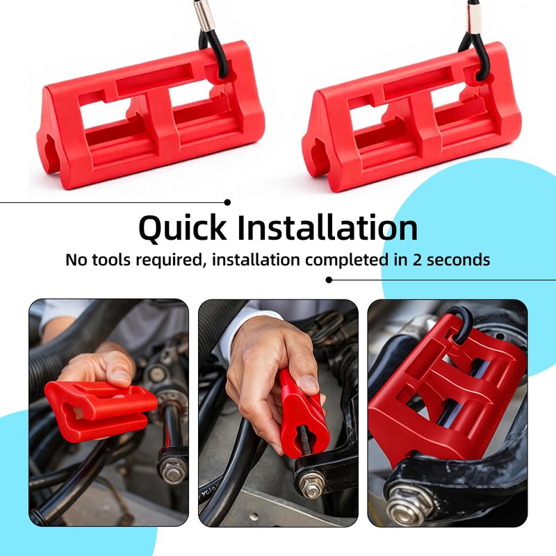 Datanly 2 Sets 4" Red Steer Stop Outboard Steering Locks