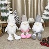 GiftShop Christmas Gnome Xmas Decorations Home Decor Grey Pink White