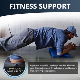 ECODESEO Extra Thick Kneeling Pad, Bath Kneeler Pad, Garden Kneeling Pad for Knee, Water Resistant Soft Memory Foam Cushioning for Workout, Yoga, Bathing, Physical Therapy, Prayer Pillow, Blue