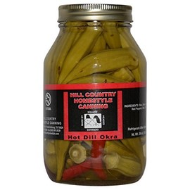 Texas Hill Country Pickled Hot Dill Okra 32 oz