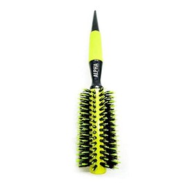 professional Round Hair Brush Nylon And Boar Bristle 302 (yellow) Italian Design By Alpha New York