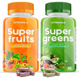Vitamax Super Fruit & Vegetable Supplements – Organic Whole Superfood - 90 Ct. (2 Pack)
