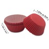 Bakehope Standard Baking Cups, Classic Red Greaseproof Festive Cupcake Liners,