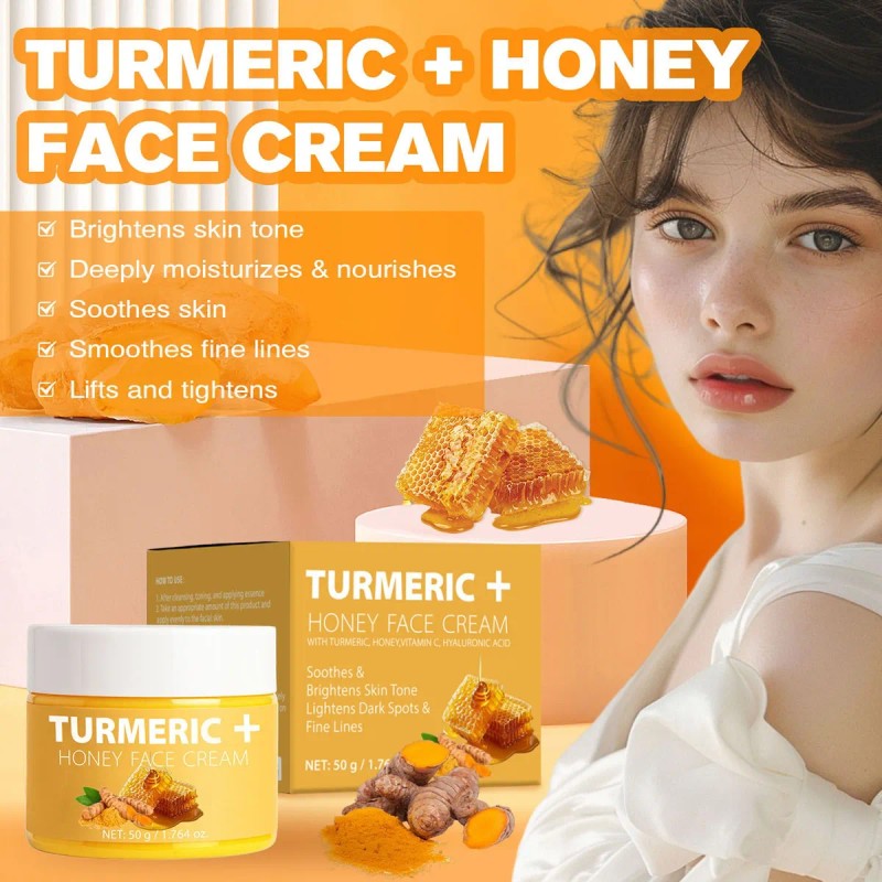 Crema Facial Curcuma Hidratante Antiedad Reparadora