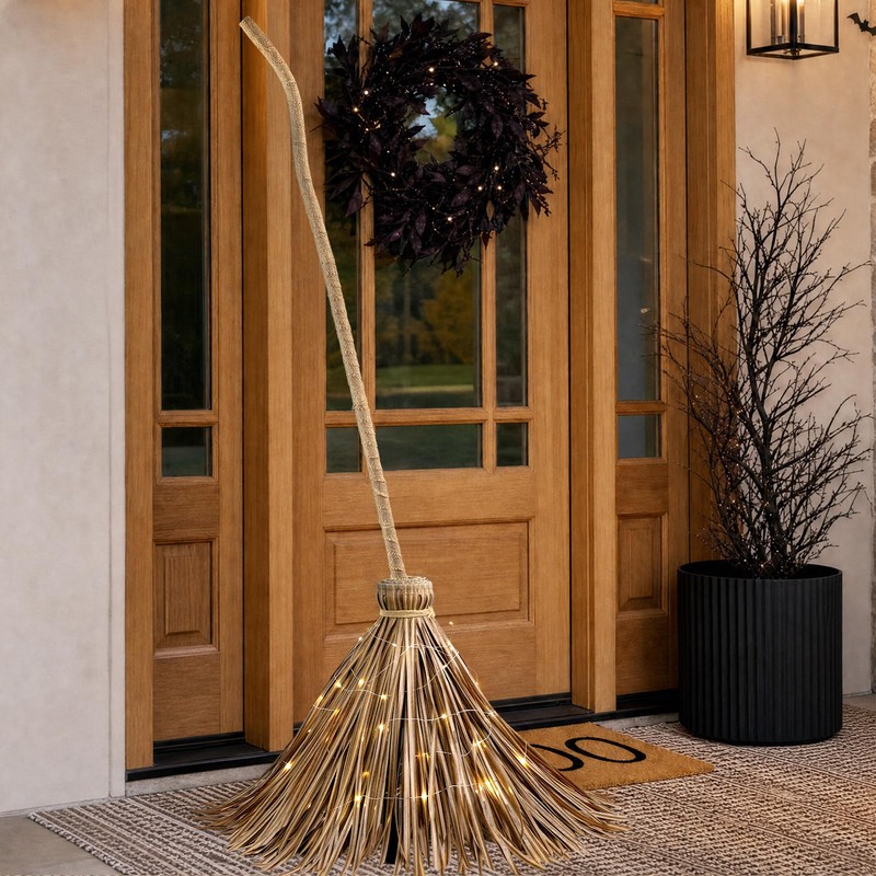 Halloween Decorations – 4.5FT Light Up Witch Broom