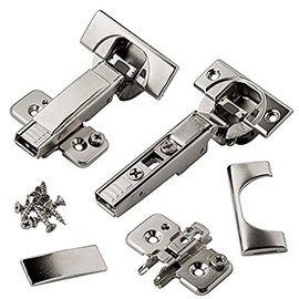 Blum Blumotion - Juego de 8 bisagras de cierre suave de 110 grados, bisagras sin marco de cierre automático con placas de montaje y placas de protección de bisagra
