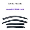 KPY Rain Guards Fit for 2019-2026 Acura RDX, Out-Channel Window