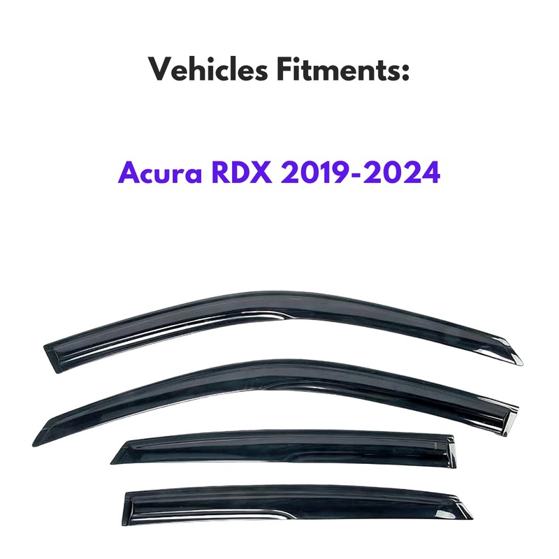 KPY Rain Guards Fit for 2019-2026 Acura RDX, Out-Channel Window