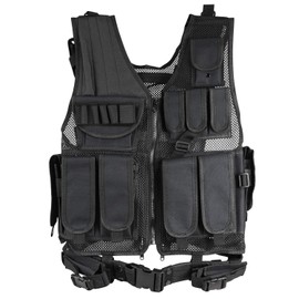 Sutekus Tactical Vest Ultralight Breathable Airsoft Paintball Vest Adjustable Lightweight Combat Vest for Games or Training