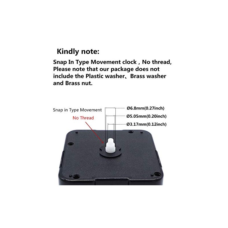 TIKROUND Youngtown 12888 Snap in Type 4.5mm Hour Shaft Length