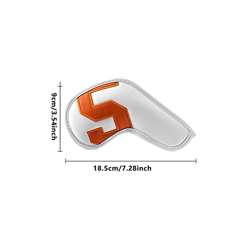 10pcs Number Synthetic Leather Golf Iron Covers Head Covers Club