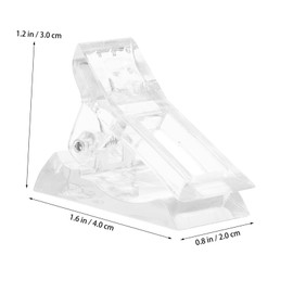 Healeved 24pcs Nail Tip Molds Clips Nail Extension Tool for Gel Reusable Art Holders Transparent for Salon Home Use
