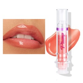 Tiejdhr 6 Colors Lip Plumper, Hydrating & Smooth Lip Wrinkles, Enhancing Plump Effect for Fuller Lips High Shine Lip Glaze Long Lasting Nourishing Lip Plumper for Women Girls (# 06)