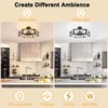 WILON Semi Flush Mount Ceiling Light, Industrial 6 Light Close