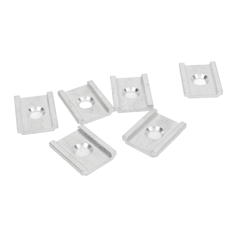 6PCS Aluminum Kayak Adapter Anodized Tight Connection Track Adapter Plates