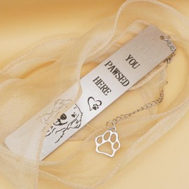 Funny Dog Bookmarks for Book Lovers Dog Lovers, Golden Retriever Gifts Book Marks for Reading Women Men, Cute Birthday Christmas Stocking Stuffers Gifts for Friends Bookish Reader