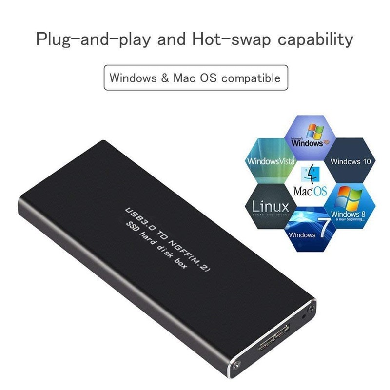 RGBS M.2 SATA Adapter USB 3.0 to NGFF SSD External
