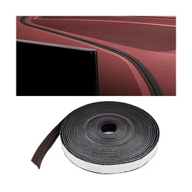 KHGUZ Car Interior Trim Strips, 19.68Ft Flexible Leather Vehicle Gap Fillers Decoration Molding Line, DIY Auto Central Control Door Garnish Accessories, Universal for SUV, Sedan, Truck (Brown)