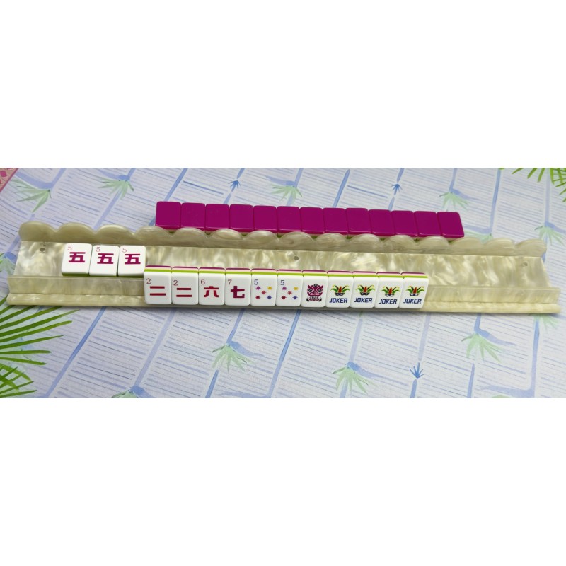 ,160 Acrylic Mahjong Tiles,American Mahjong,Hand-carved Mahjong Tiles,Custom 4-Layer Mahjong,Amara Pink