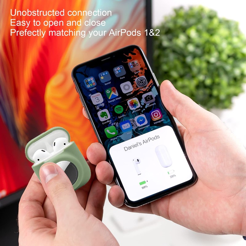2 in 1 Silicone Protective Skin Cover Compatible with AirPod