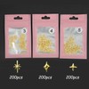 WOKOTO 600Pcs Mini Gold Star Nail Charms 3D Alloy Nail