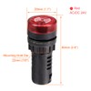 sourcing map 2Pcs Red Pilot Light with Buzzer AC/DC 24V,